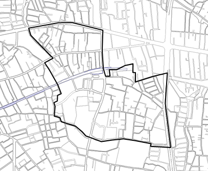 芦花公園駅周辺地区地区計画　区域図