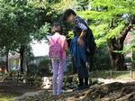 三宿の森緑地でのなぞときの様子