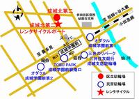 成城学園前駅駐輪場案内図