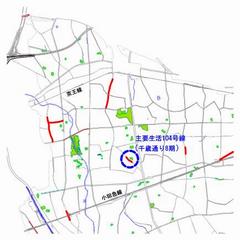 主要生活道路104号線（千歳通り8期）位置図