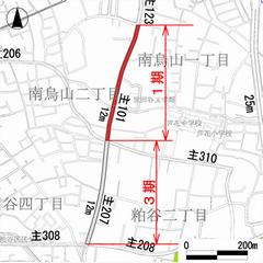 主要生活道路101号線（千歳通り1期）事業箇所図