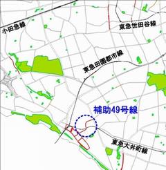 都市計画道路補助第49号線（第2期）の位置図