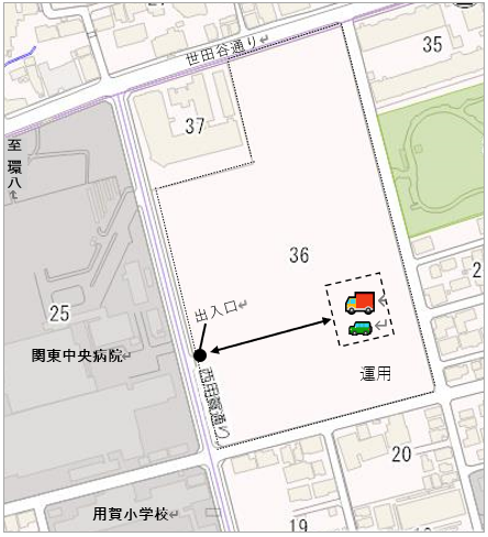 水素ステーション臨時運用の地図