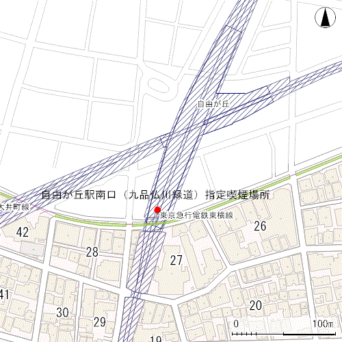 自由が丘駅南口（九品仏川緑道）指定喫煙場所