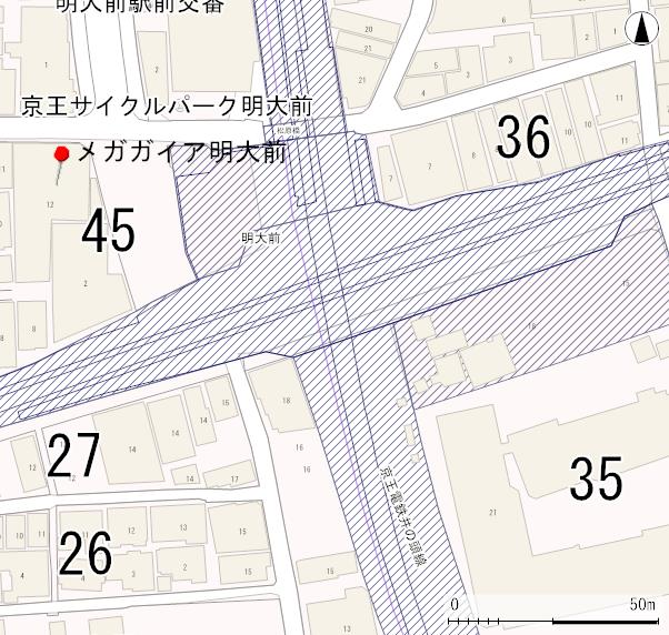 明大前駅周辺案内図