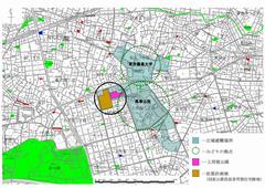 上用賀公園の位置図