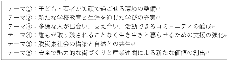 6つのテーマ
