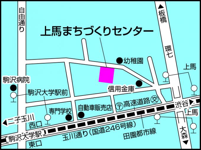 案内図（上馬まちづくりセンター）