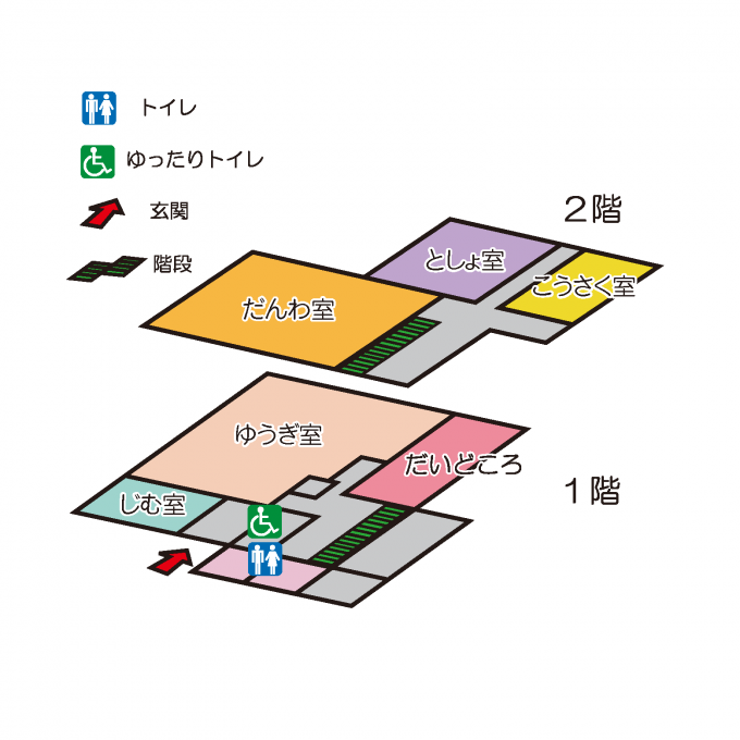 森の児童館館内マップ