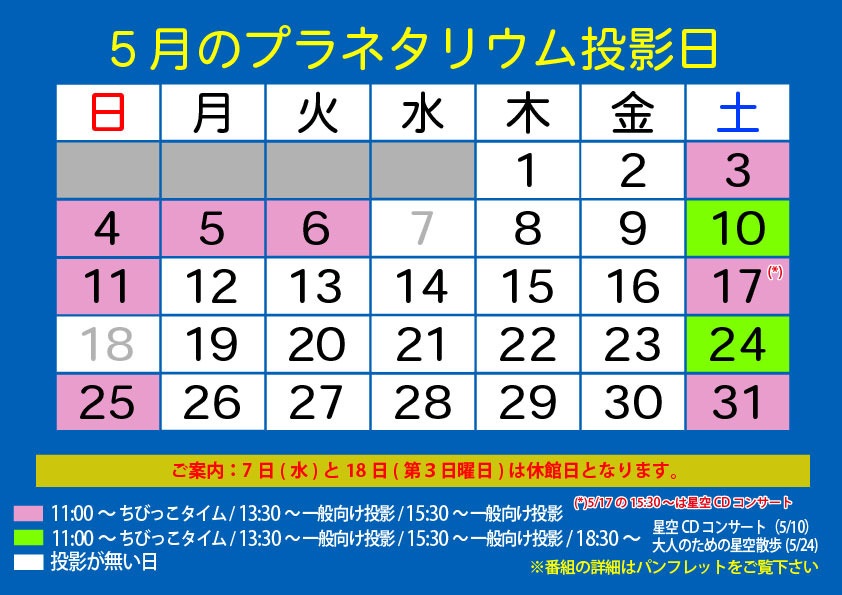 5月投影日