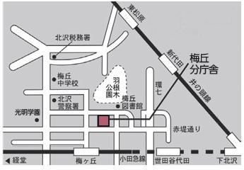 梅丘分庁舎地図