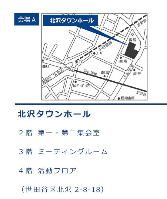 北沢タウンホール案内図