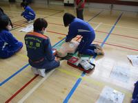 AEDの操作訓練